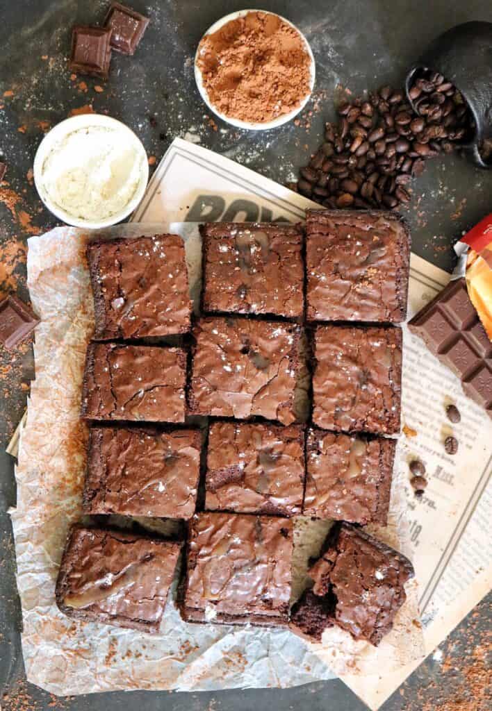 Slices of Chocolate Brownies